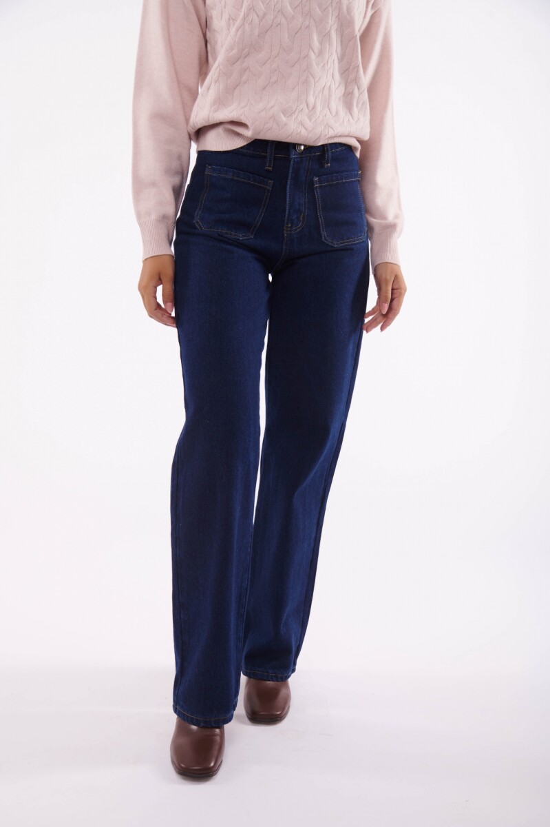JEAN TESA WIDE LEG - AZUL OSCURO 