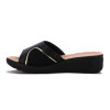 Sandalia Mujer Comfortflex Taco Corrido Negro