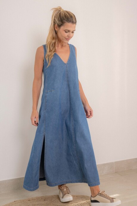 Vestido Formentera Denim fino azul