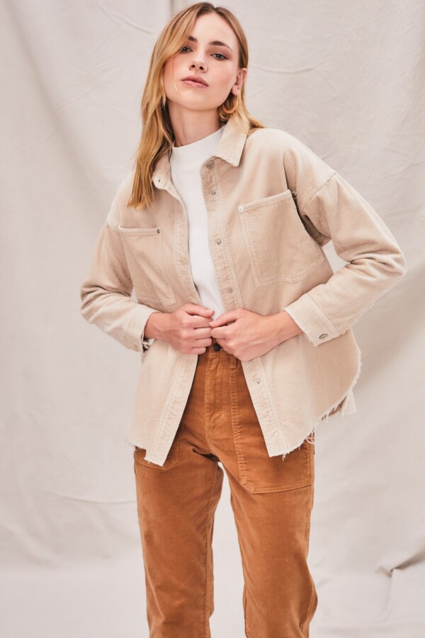 Sobrecamisa Corduroy Beige