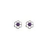 Caravanas Flor de amatista - Plata 925 -Amatista -CA3925 Conpiedra