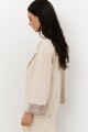 CHAQUETA LINO SATEN BEIGE
