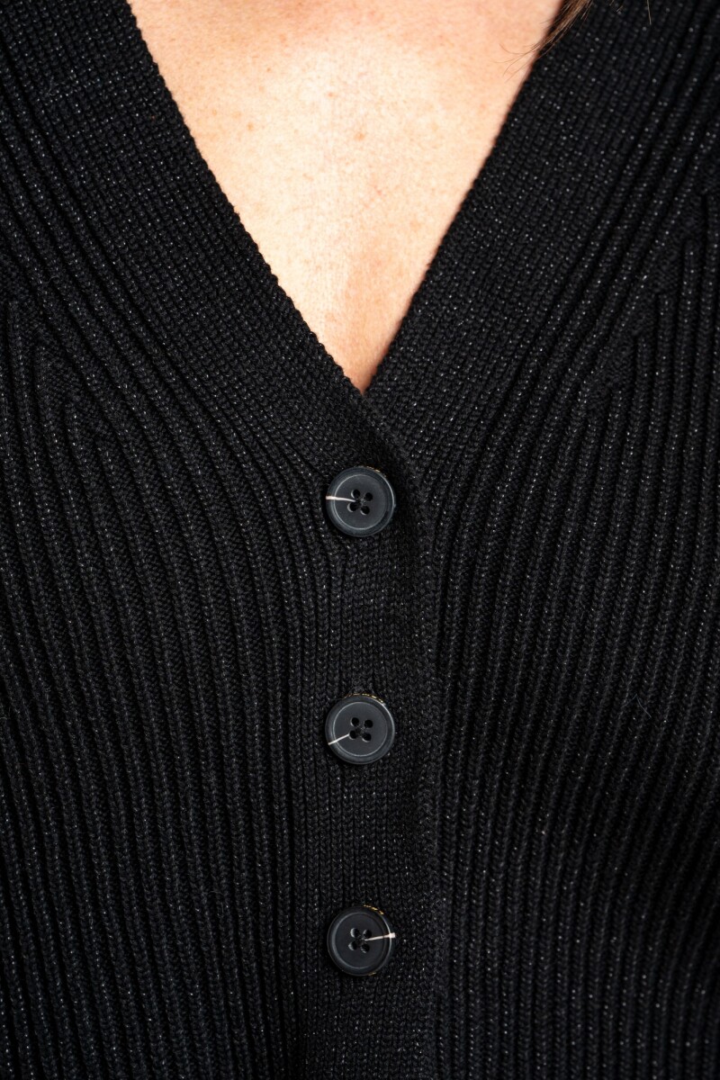 Chaleco Botones Negro