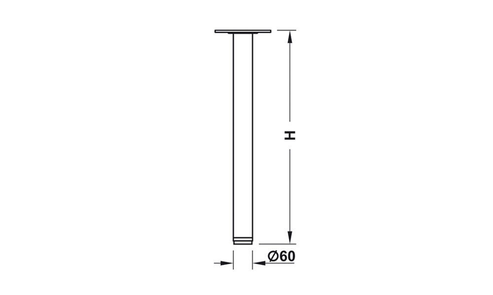 Pata para mesa cilíndrica 710-ac