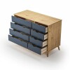 Cómoda 8 Cajones Madera - Linea Dublin Azul