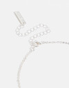 Bijouterie Set Strass Set De Collar Y Aros Pasantes - Plateado Rodio