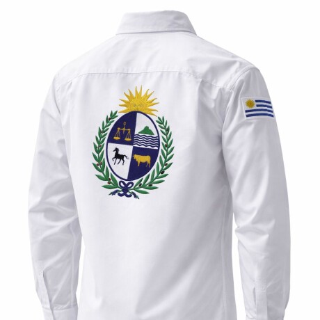 Camisa Criolla Caballero Escudo Nacional Blanca