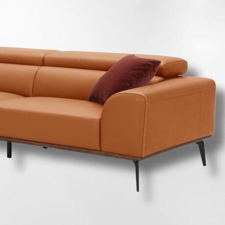 Sofá con chaise DUNA TELA Marrón - IZQUIERDO