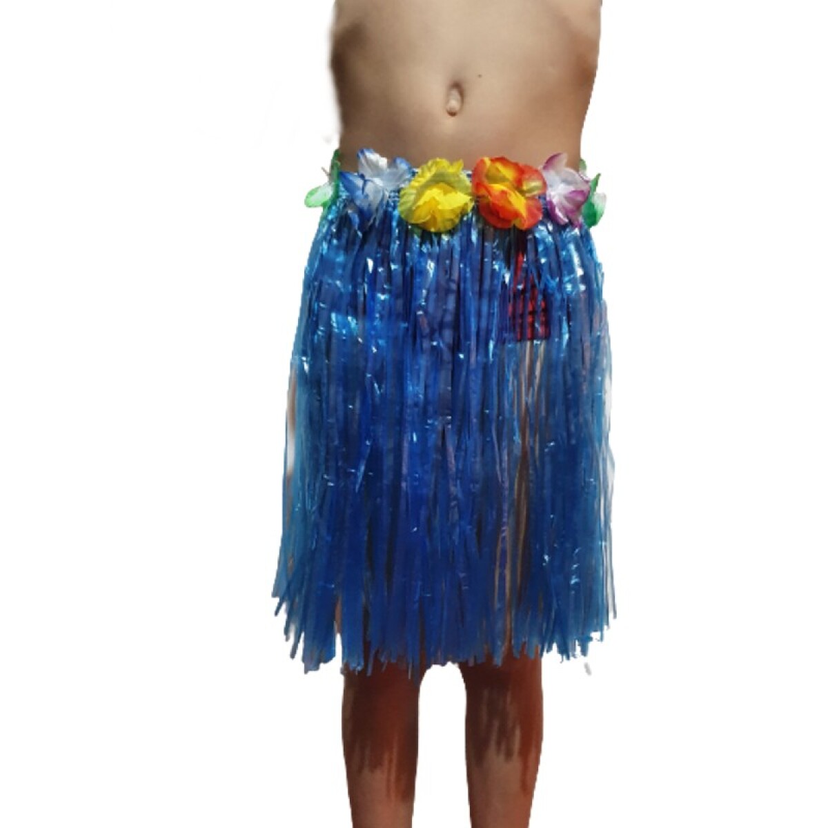 Pollera Hawaina 40cm - Azul 