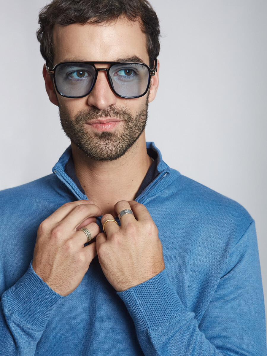 Remera melange - blue 