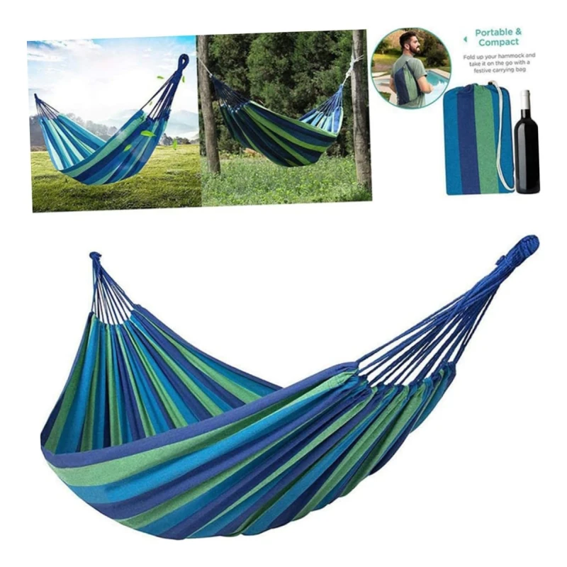 Hamaca Paraguaya P/ 2 Personas Grande! 2m X 1,5 M Seguridad Azul