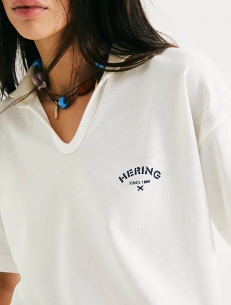 CAMISETA OVERSIZED CON ESTAMPA BLANCO