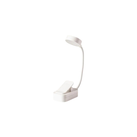 Lámpara de lectura portátil con pinza Blanco
