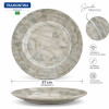 Juego 6 Platos Llanos Tramontina 27 cm Cerámica Símil Mármol Juego 6 Platos Llanos Tramontina 27 cm Cerámica Símil Mármol