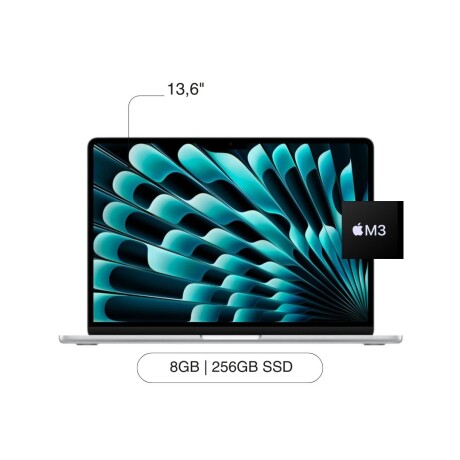 APPLE MACBOOK AIR 13.6' M3/8GB/256GB APPLE Macbook Air MRXQ3LL/A 13.6' 256GB SSD / 8GB M3 Chip - Silver