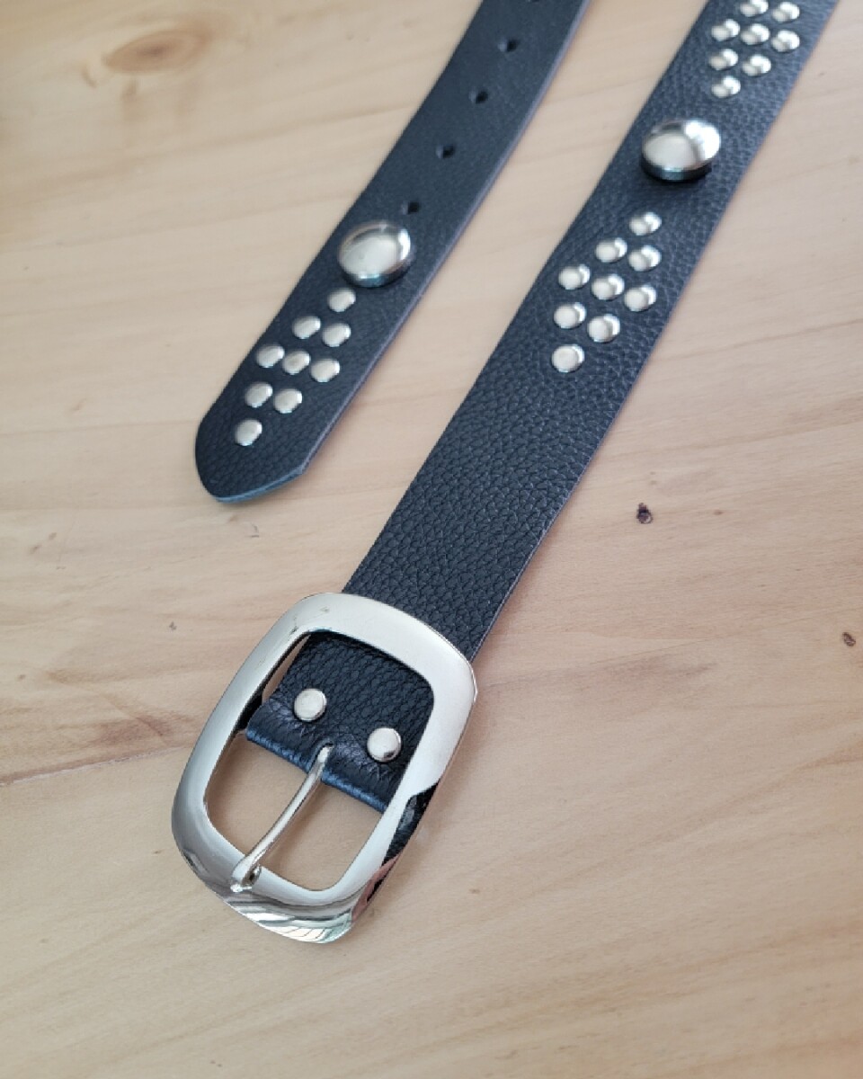 Cinto Snake - Negro Plata 