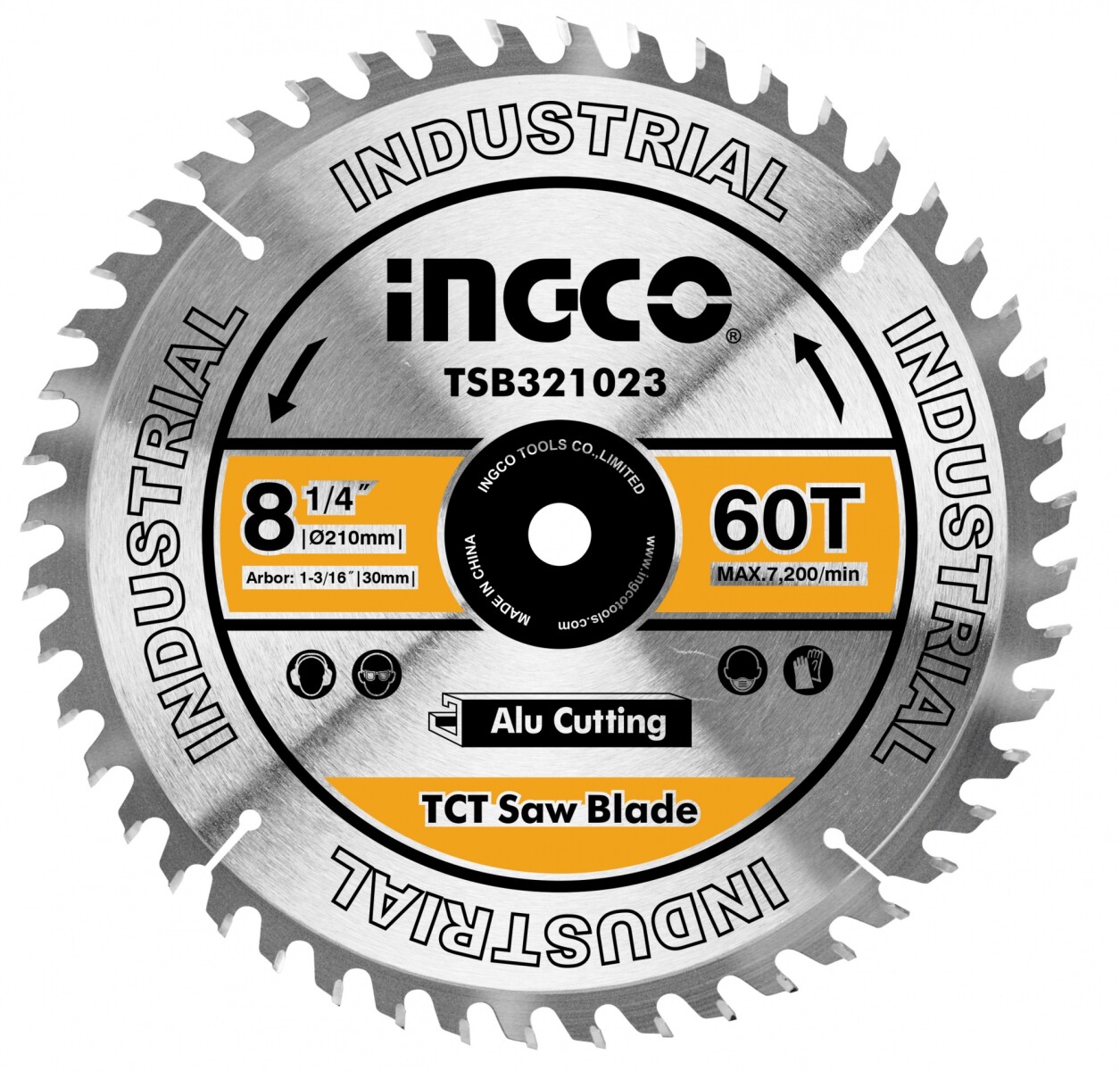 DISCO SIERRA INGLETADORA 8 1/4´´ 60 DIENTES P ALUMINIO MADERA TSB325428 P BMS14 