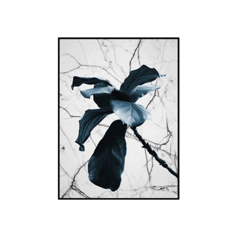 CUADRO CANVAS 30x40CM MARCO NEGRO FLOR AZUL 2 CUADRO CANVAS 30x40CM MARCO NEGRO FLOR AZUL 2