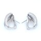 Caravanas en oro 18k blanco, brillantes y zafiro carré Caravanas en oro 18k blanco, brillantes y zafiro carré