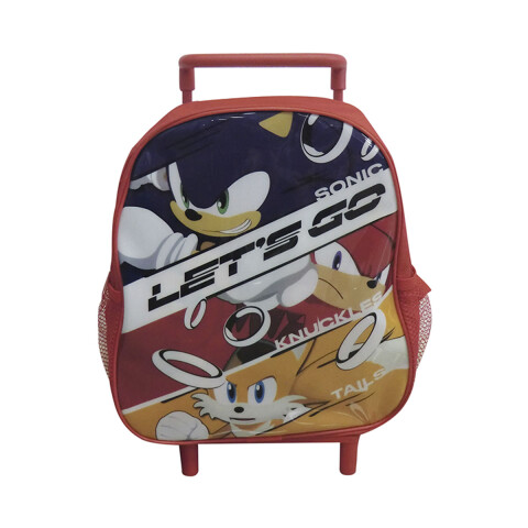 Mochila Infantil Sonic con Carro 30 x 24 cm U