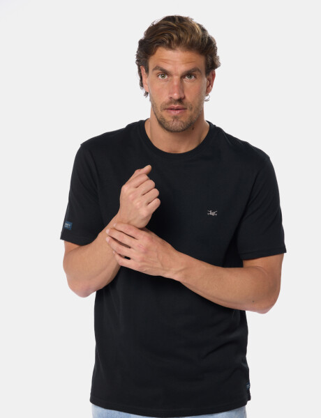 REMERA LISA DE ALGODÓN Negro