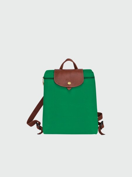 Longchamp -Mochila Longchamp plegable de nylon con cierre, Le pliage M Verde