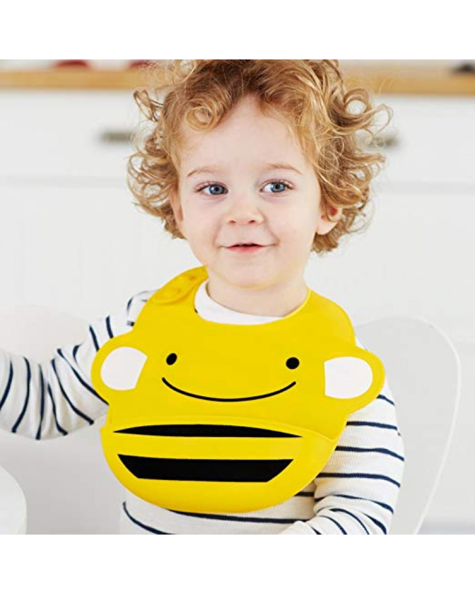 Babero De Silicona Para Bebé Diseño Abeja 0