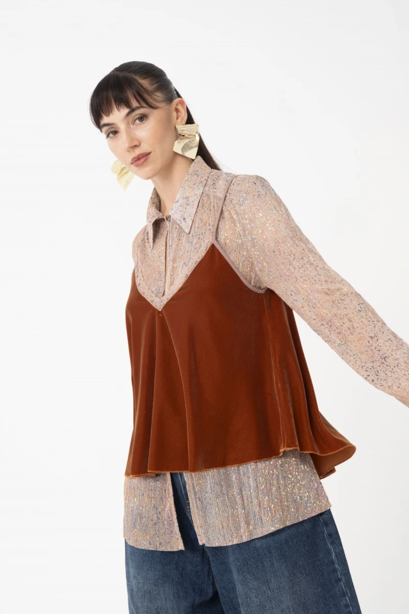 TOP DE BRETEL FINO REGULABLE Marron
