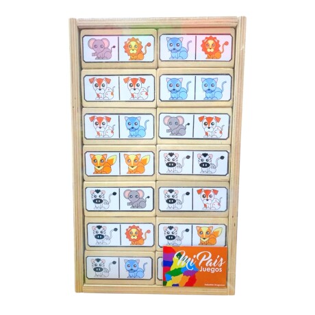 Domino de Madera Gigante Mi Pais Diseño Animales