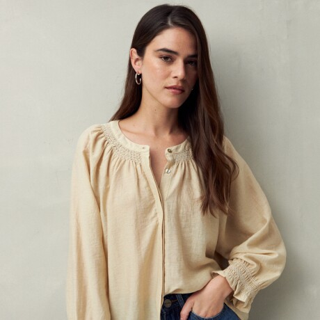 CAMISA HIDAYA Almendra