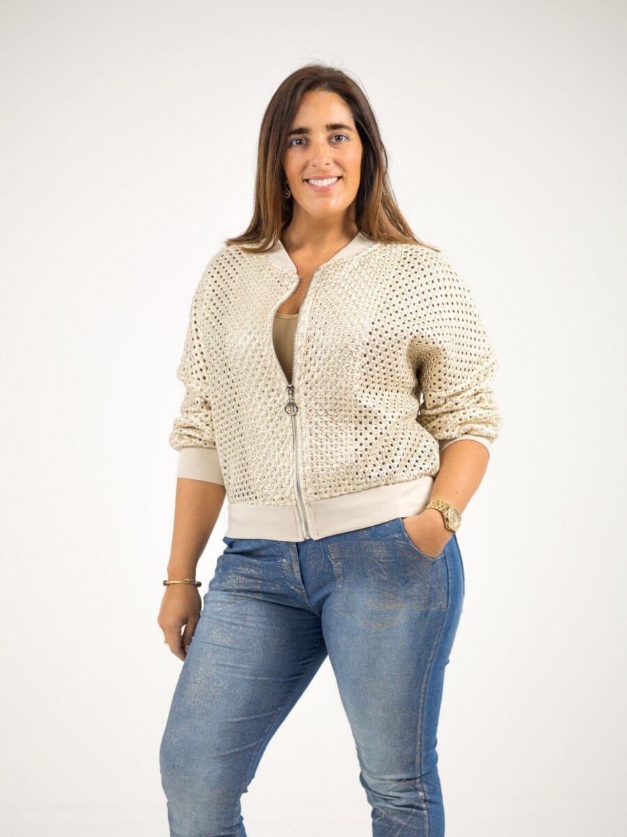 Campera broderie dorada Campera broderie dorada
