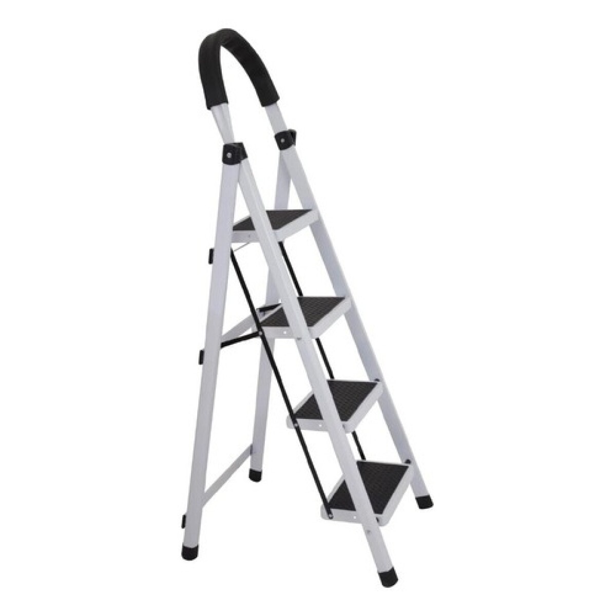 Escalera Tijera 4 Escalones De metal/plastico - Negro/Blanco 