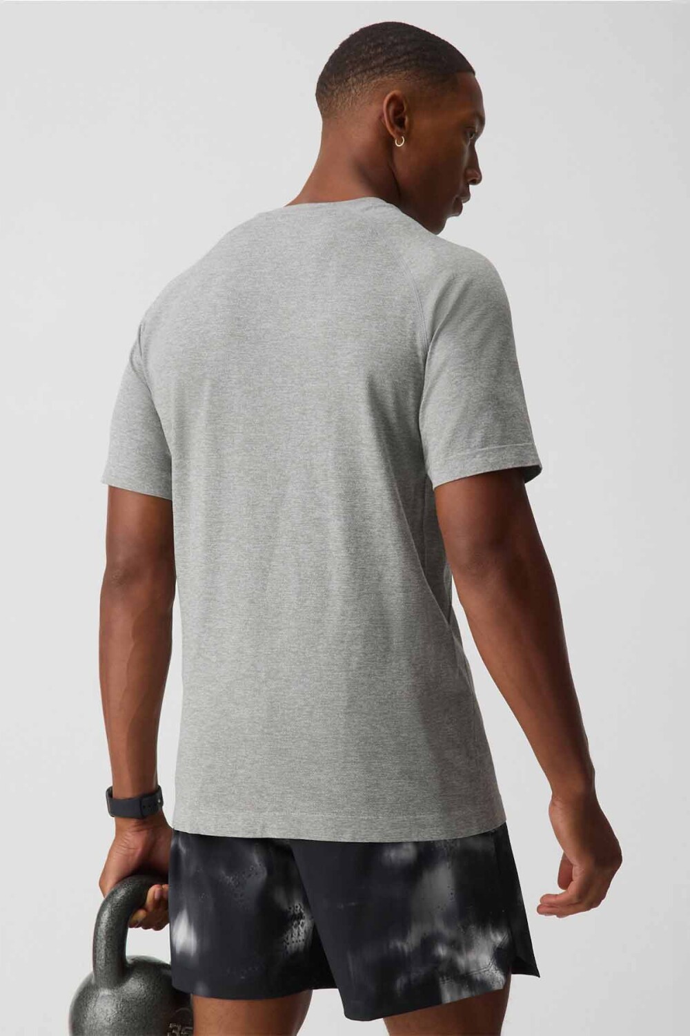 Polo Manga Corta Fit The Training Day Tee Hombre Mid Grey Htr