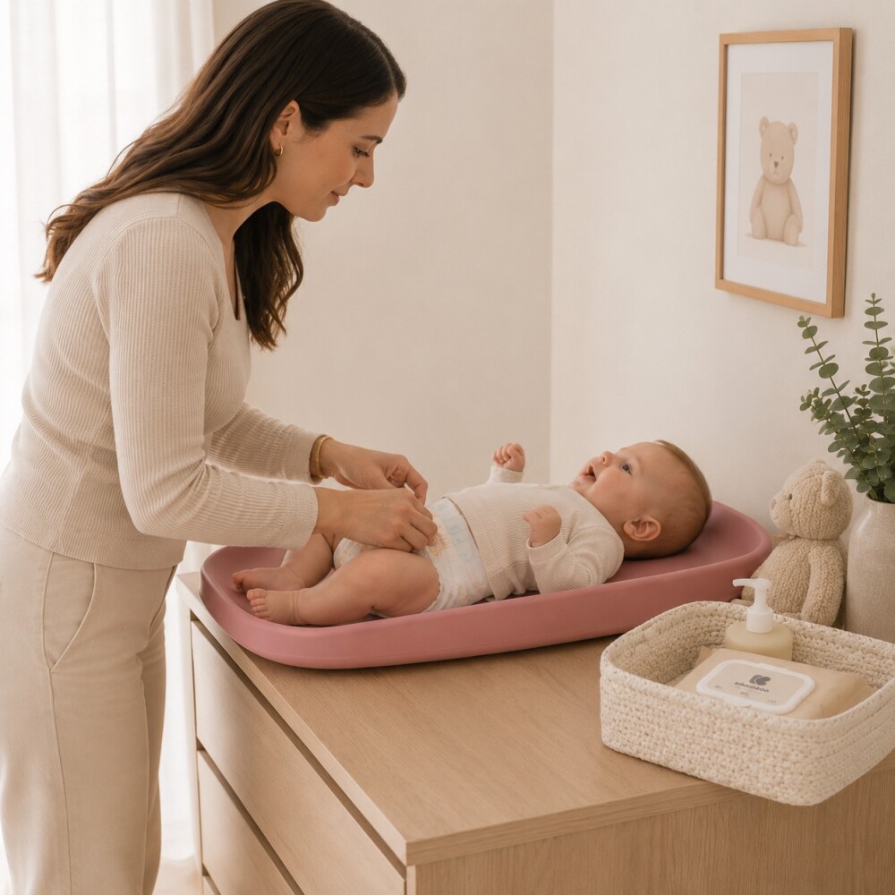 Cambiador EVA foam kikkaboo rosa