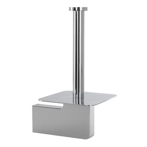 PORTAPAPEL RESERVA METAL ACCESORIO BAÑO BRILLO CROMO CROMO