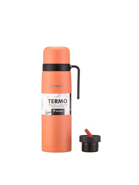 Termo con Manija Rígida Color Coral