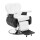 Sillon de Peluqueria Barberia Hidraulico Reclinable Ecocuero Blanco