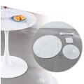Mesa Comedor Redonda Estilo Bar Blanco