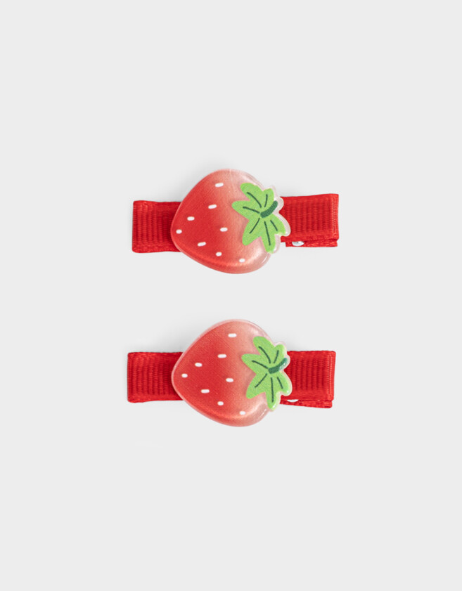 Hebillas Infantiles Con frutas Set De Piquitos Con Frutillas - Combinacion Tricolor