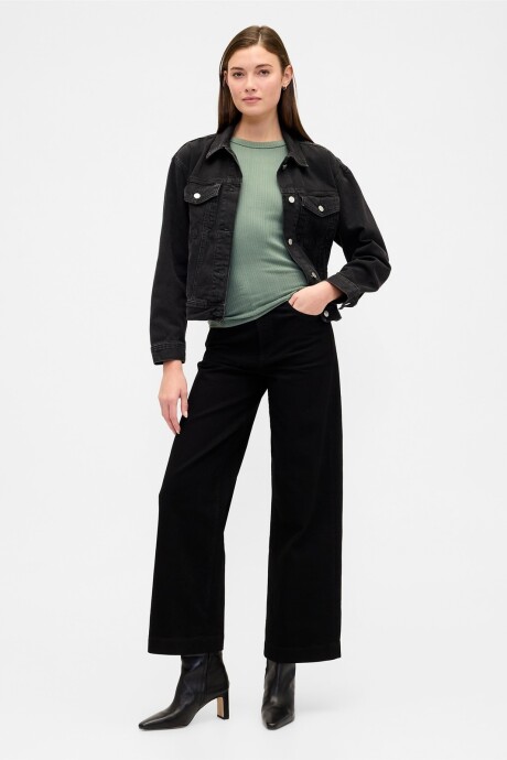 Remera Rib Mujer Laurel Wreath Grn 17-6