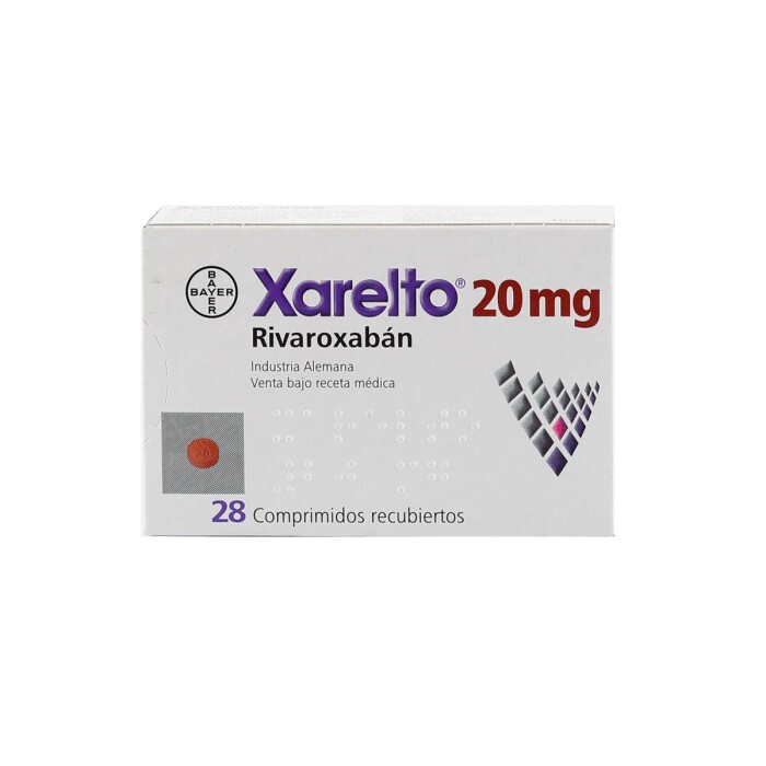XARELTO 20 MG. CJ X 28 COMP. REC. única