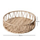 Bandeja centro de mesa 30x6 cms fibras naturales NATURAL