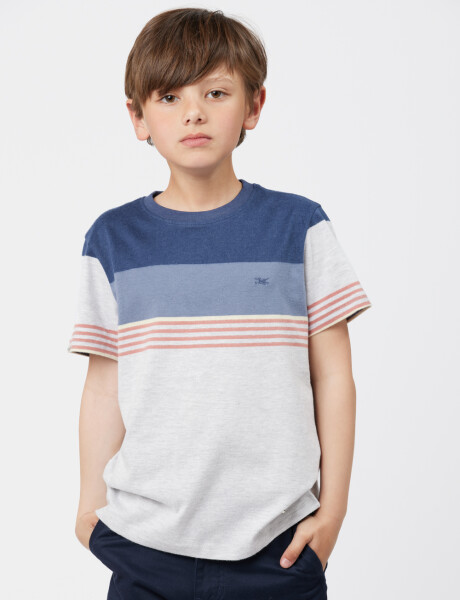 REMERA RAYADA Gris