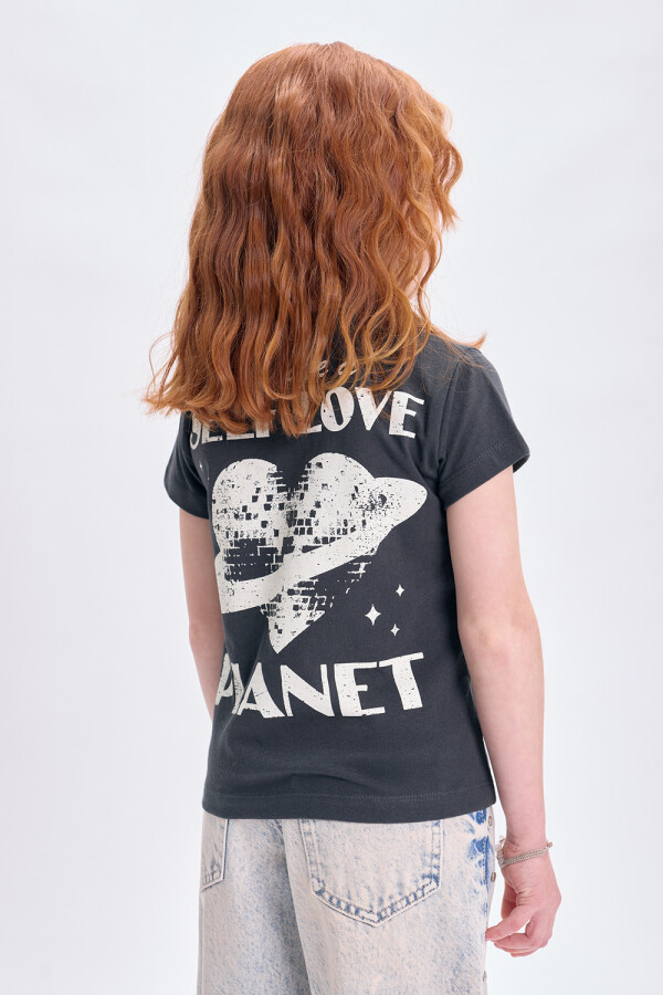 Remera estampa Self Love Gris Oscuro