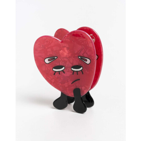 Broche Acrílico Broken Hearts Rojo medio