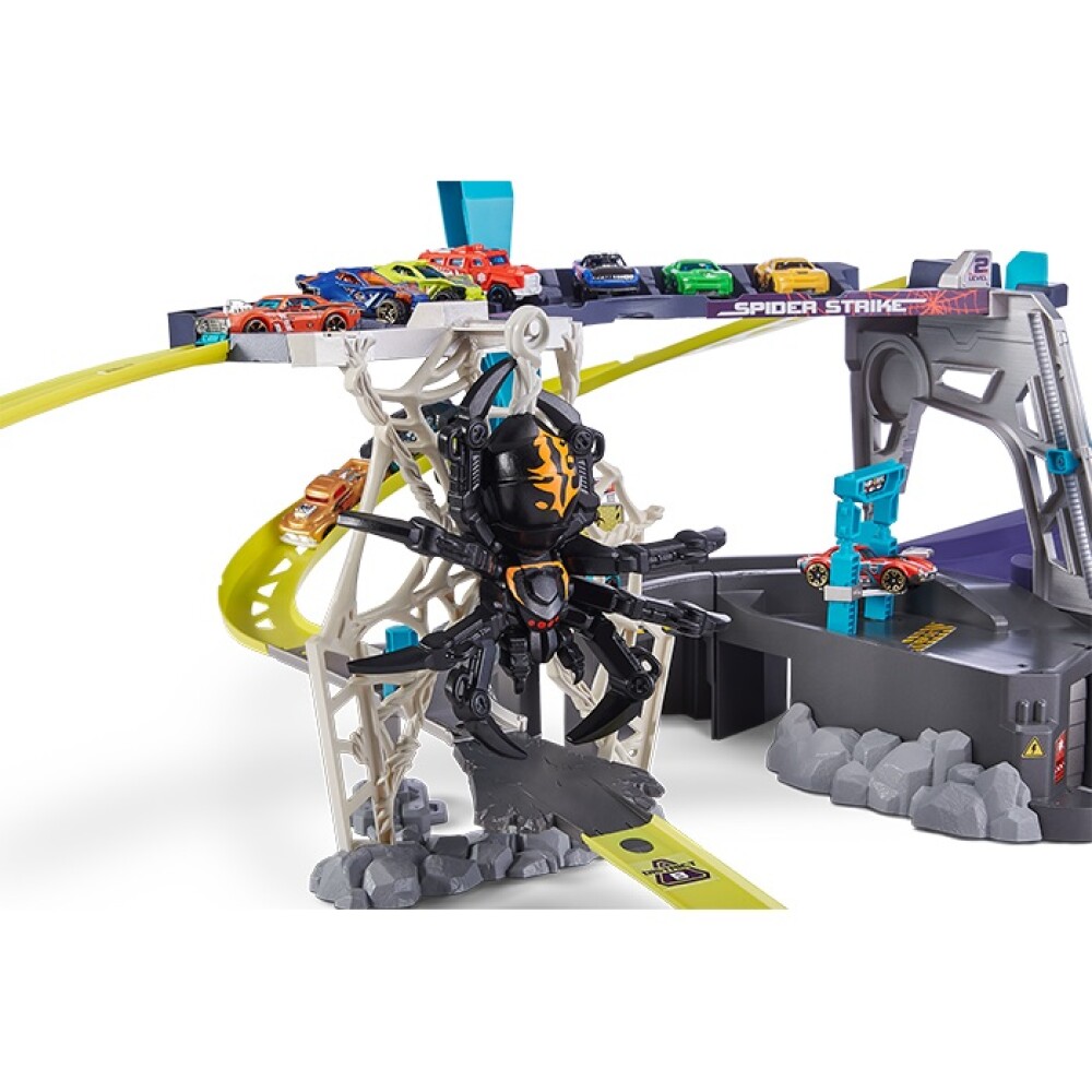 Metal Machines Pista Spider Strike con Garaje ZURU METAL MACHINES PISTA SPIDER STRIKE C/VEHICULO