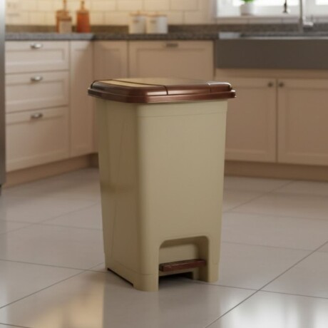 Tarro de residuos 40L con pedal BEIGE