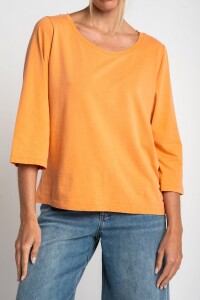 Remera Lavada Manga 3/4 Durazno