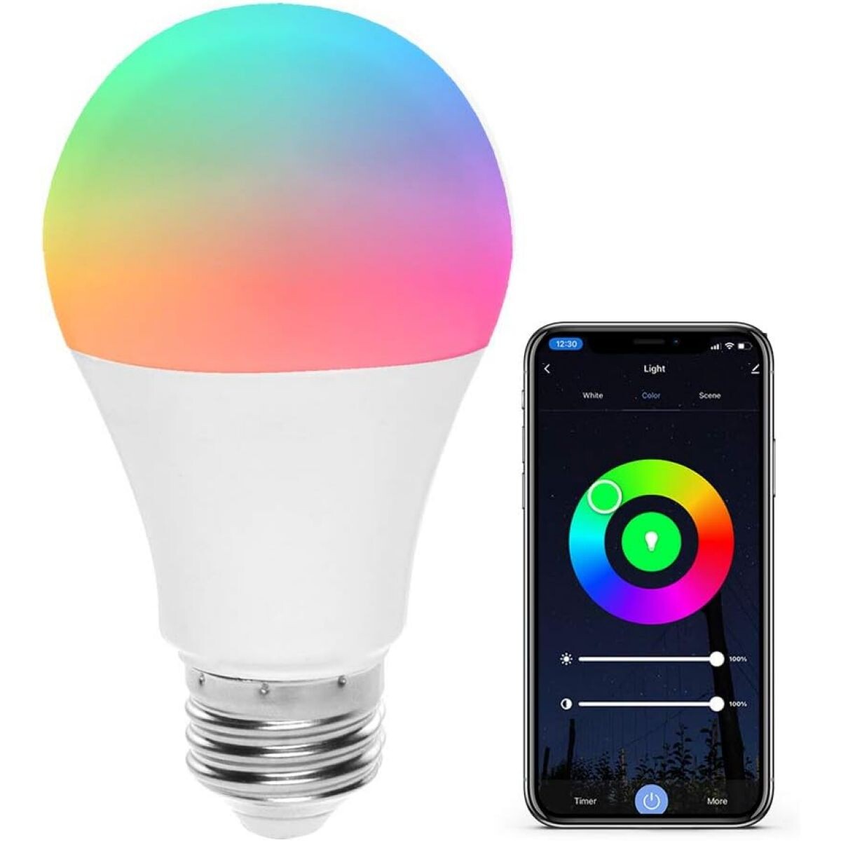 Lámpara Led Rgb Wifi Tuya Smart 