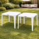 Mesa cuadrada 70 x 70 cm Bela Vista Blanca